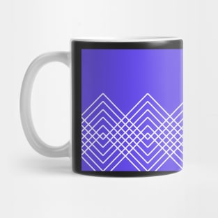 Abstract geometric pattern - blue and white. Mug